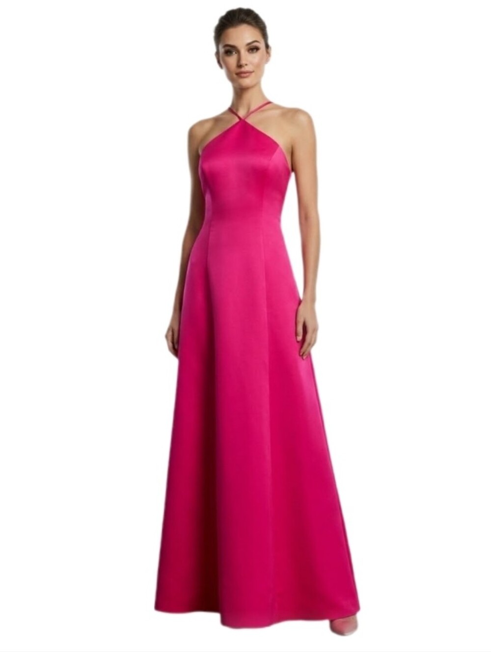 Urban Girl Nites Dress Vintage A-Line Halter Prom Barbiecore Maxi Pink Size 6